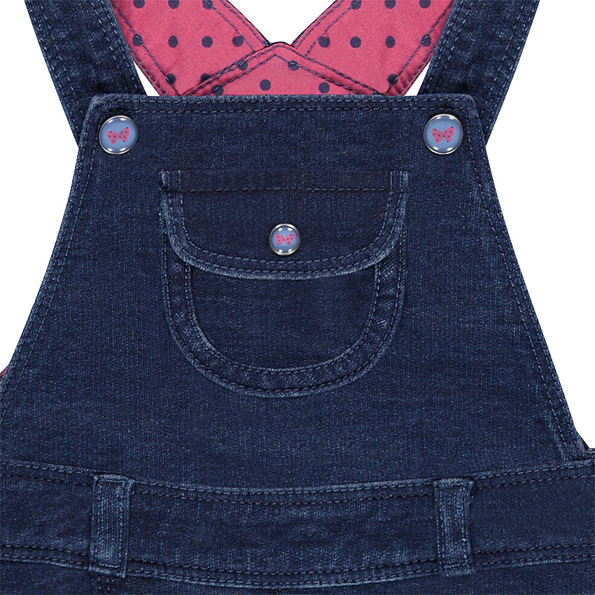 Μακριά σαλοπέτα από φανέλα με όψη ντένιμ και κεντημένα μοτίβα 