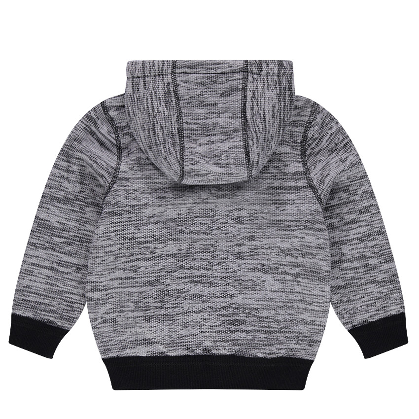 Ζακέτα με κουκούλα από φανέλα και επένδυση φλις 