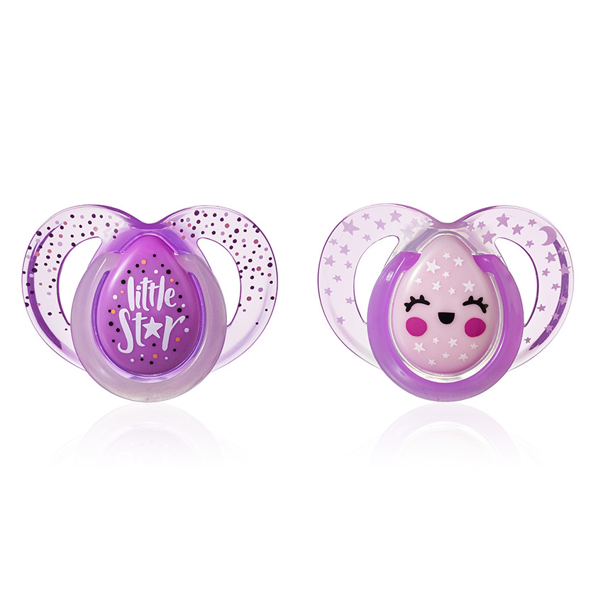 Πιπίλες σιλικόνης NIGHT 6-18 μηνών 