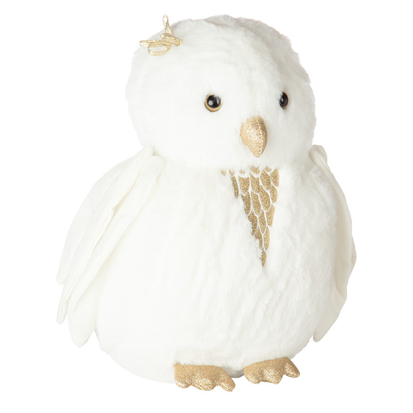 Peluche forme Chouette en sherpa 