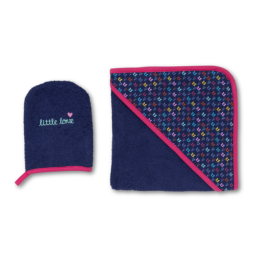 Set de bain gant + cape de bain  