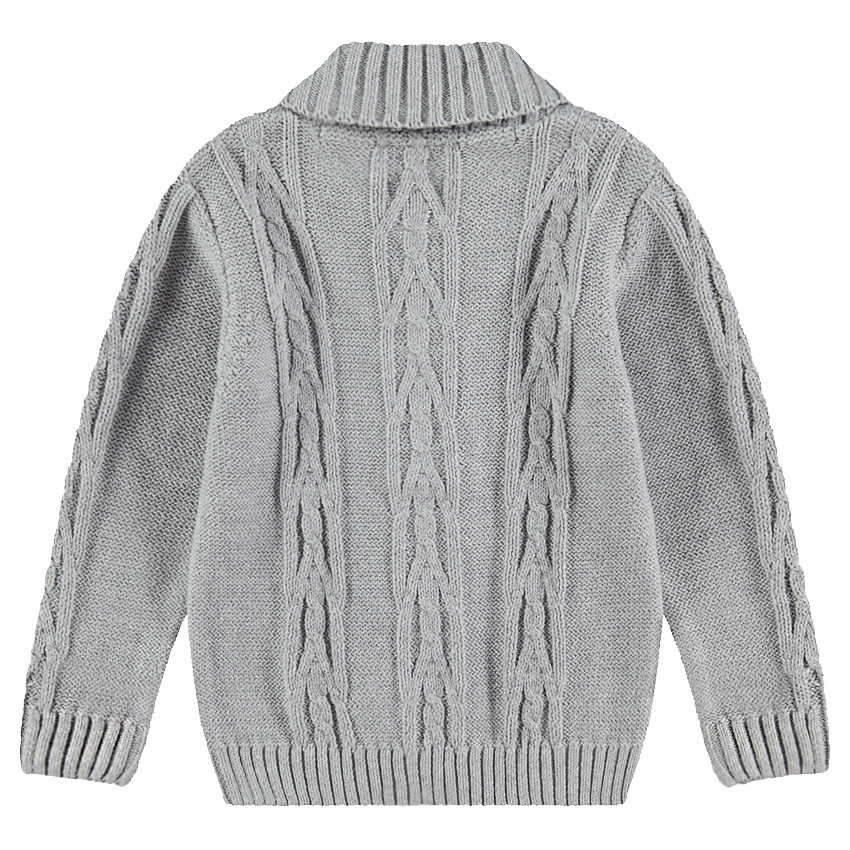 Πλεκτή ζακέτα με διπλό κούμπωμα 