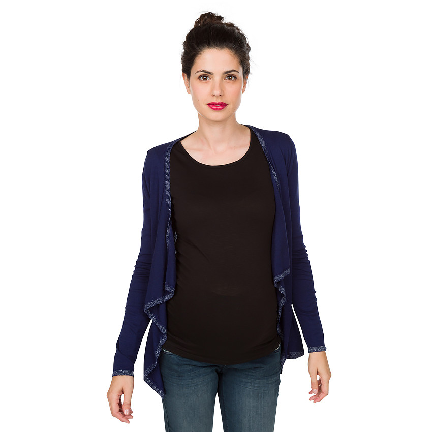 Ζακέτα εγκυμοσύνης με φαντεζί φύλλα 