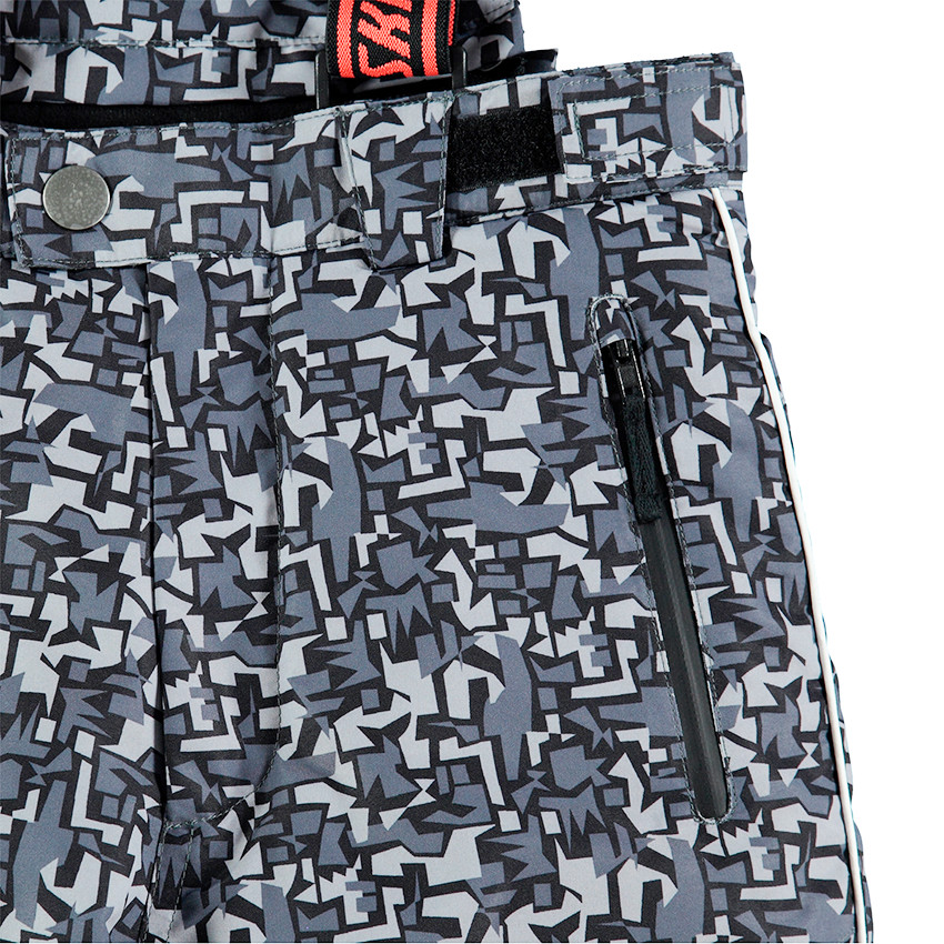 Παιδικά - Παντελόνι του σκι με αφαιρούμενες τιράντες και γεωμετρικό μοτίβο 