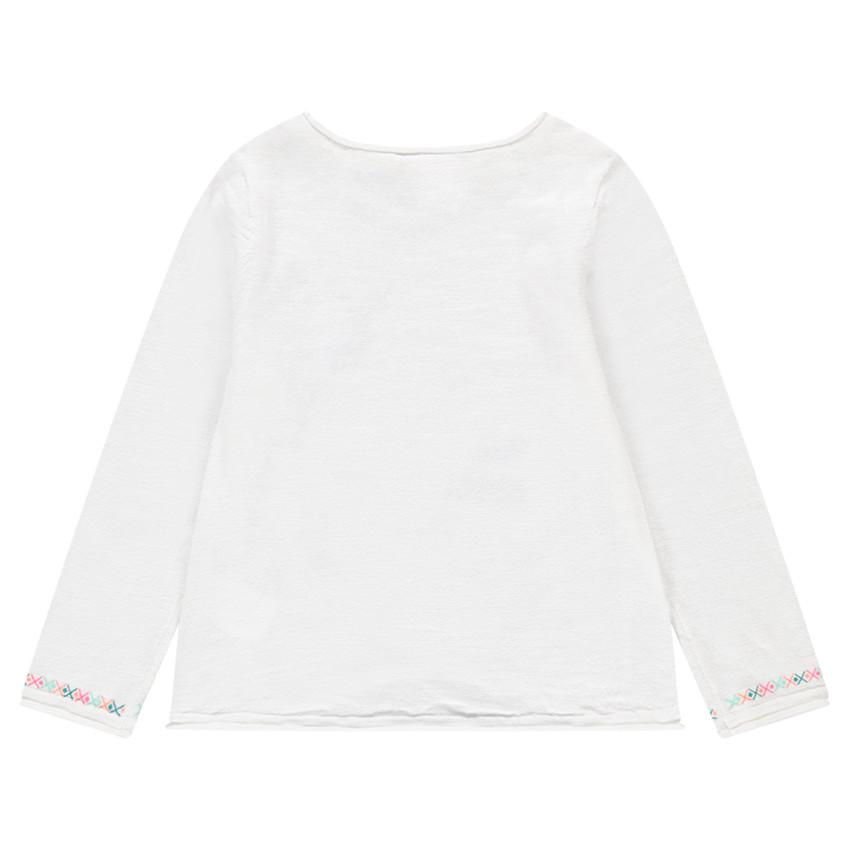 Πλεκτό με κεντημένα μοτίβα και στάμπες 