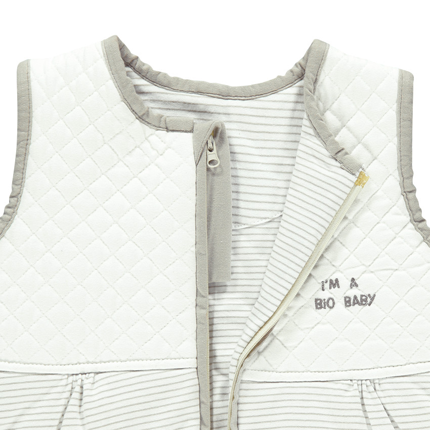 Turbulette sans manches en coton bio effet matelassé 