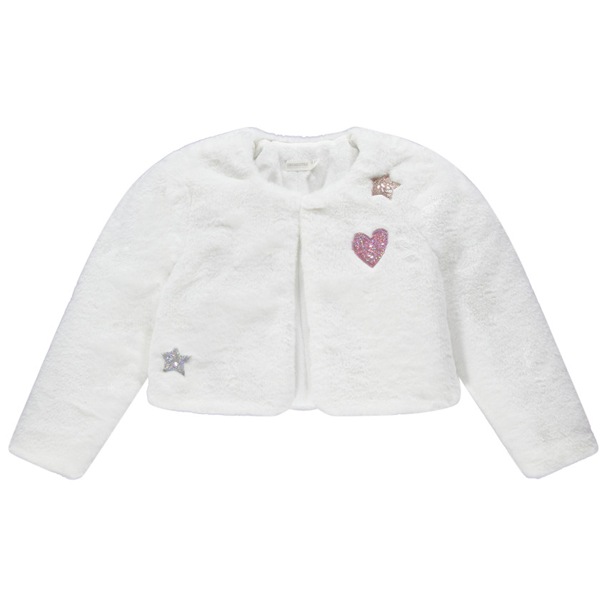 Κοντή ζακέτα από συνθετική γούνα 