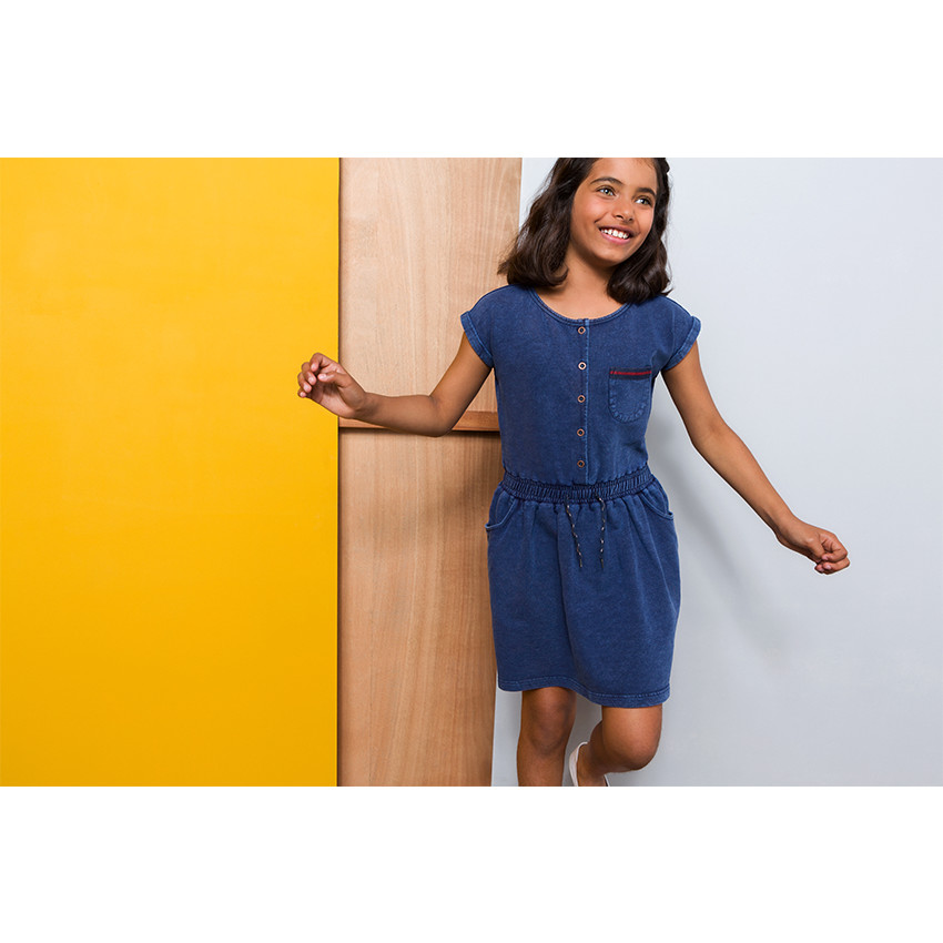 Παιδικά - Κοντομάνικο φόρεμα από slub φανέλα  