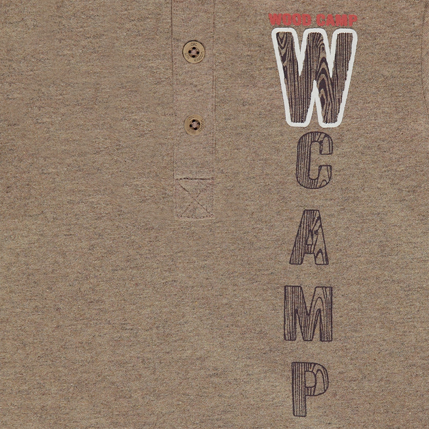 Μακρυμάνικο μελανζέ πόλο με φαντεζί τύπωμα  