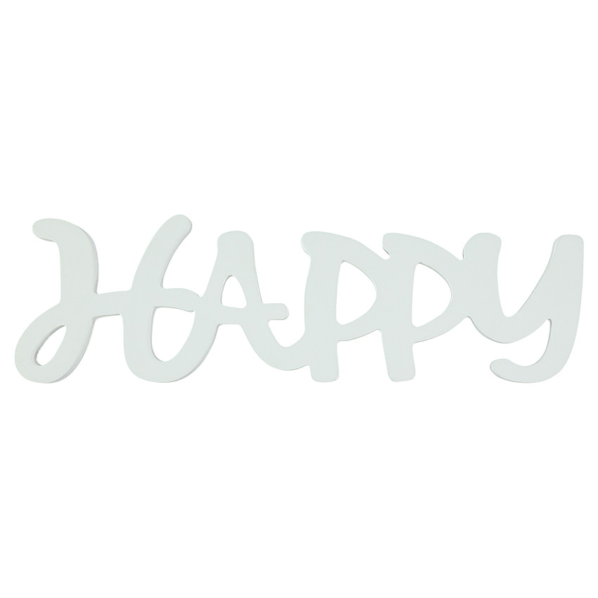 Λέξη "HAPPY" από βαμμένο ξύλο 