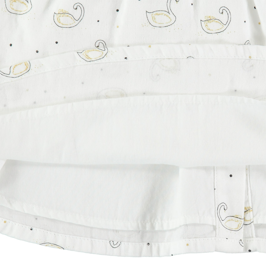 Σετ  φόρεμα με κύκνους και  bloomer ,ε χρυσό φιογκάκι 