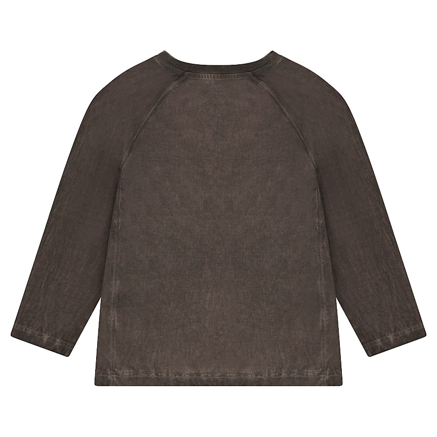 Μακρυμάνικη μπλούζα με μήνυμα σε αντίθεση και φαντεζί πριτσίνια 