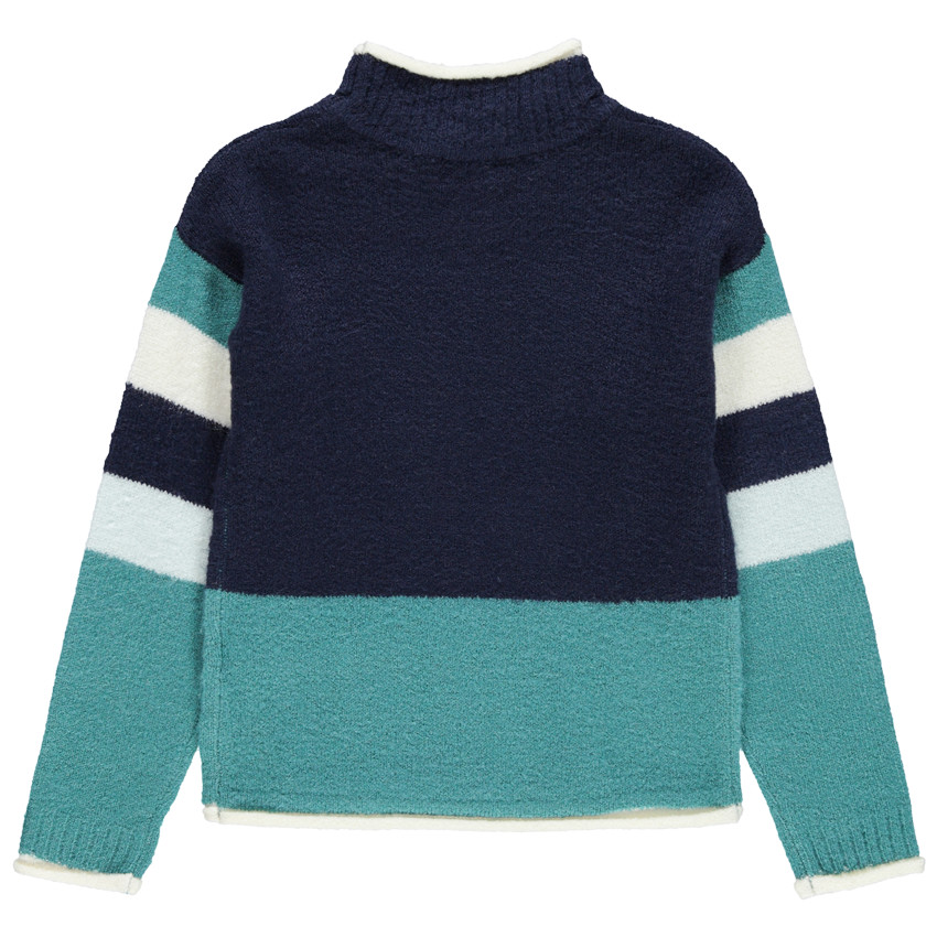 Πλεκτό πουλόβερ ζιβάγκο με καρδούλα από «μαγικές» πούλιες 