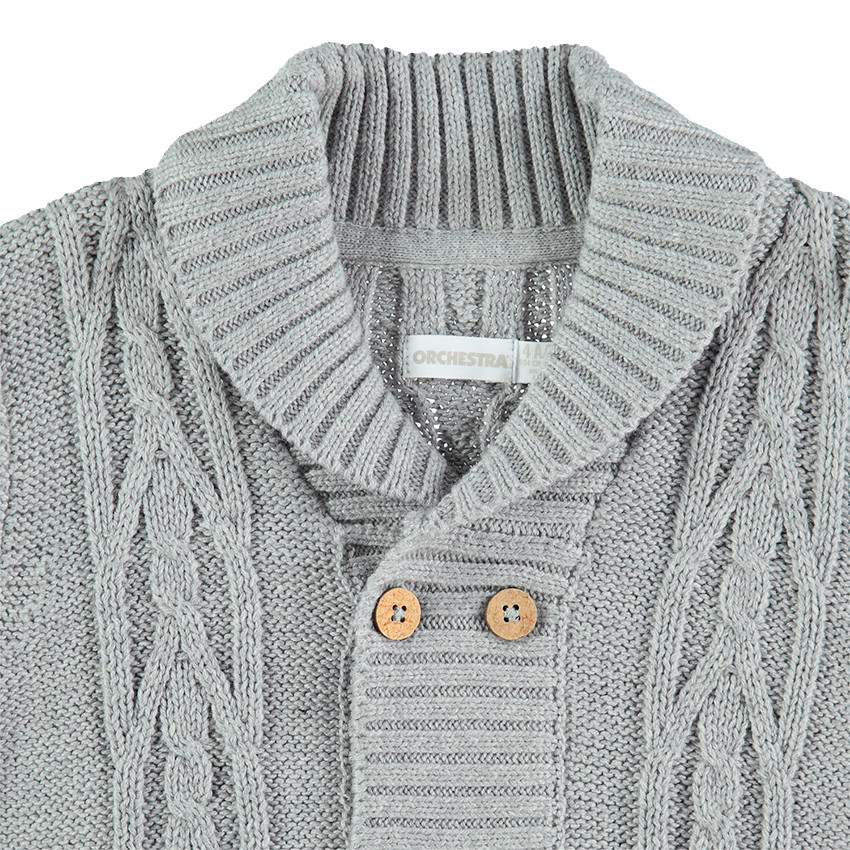 Πλεκτή ζακέτα με διπλό κούμπωμα 