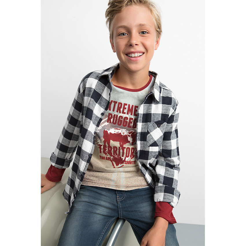 Παιδικά - Μακρυμάνικο καρό πουκάμισο 