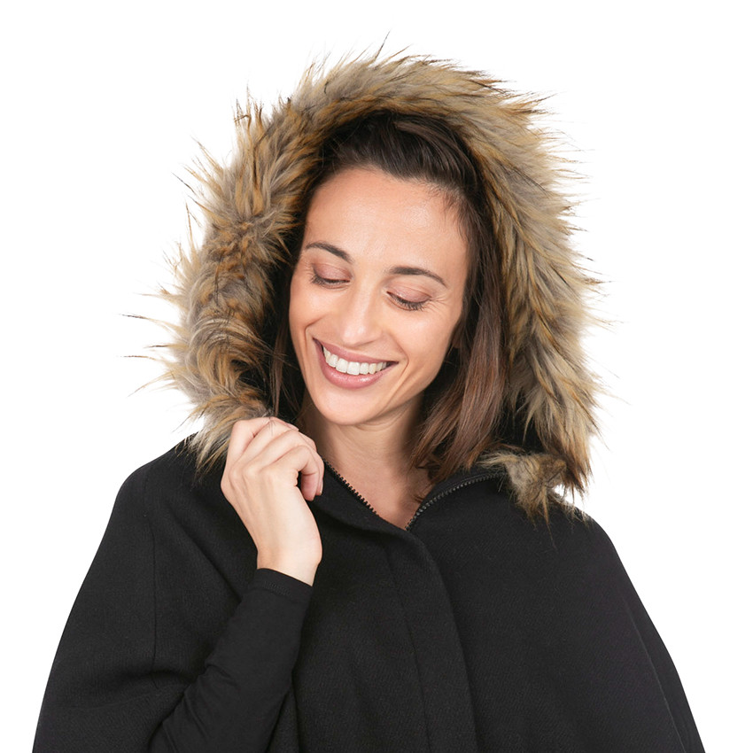 Μαντό εγκυμοσύνης από μάλλινη τσόχα σε σχήμα κάπας 