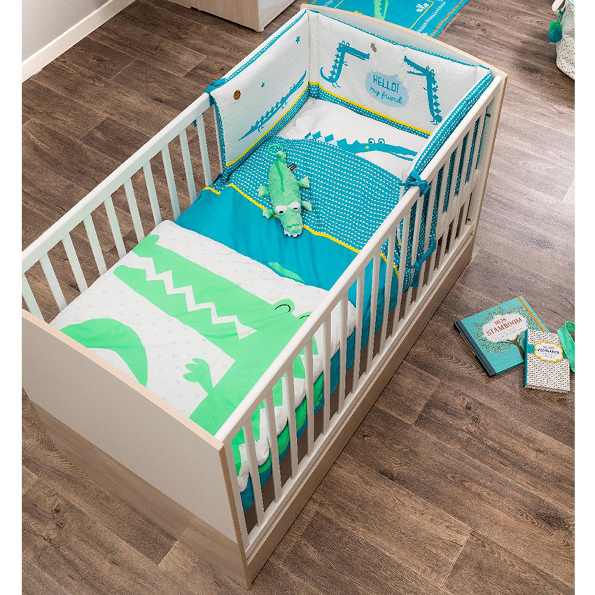 Πάπλωμα με ποπλίνα με σχέδιο κροκόδειλο 80 x 125 εκ 