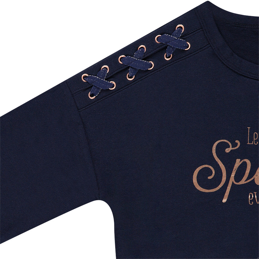 Παιδικά - Μακρυμάνικο φόρεμα με δέσιμο με κορδόνια 