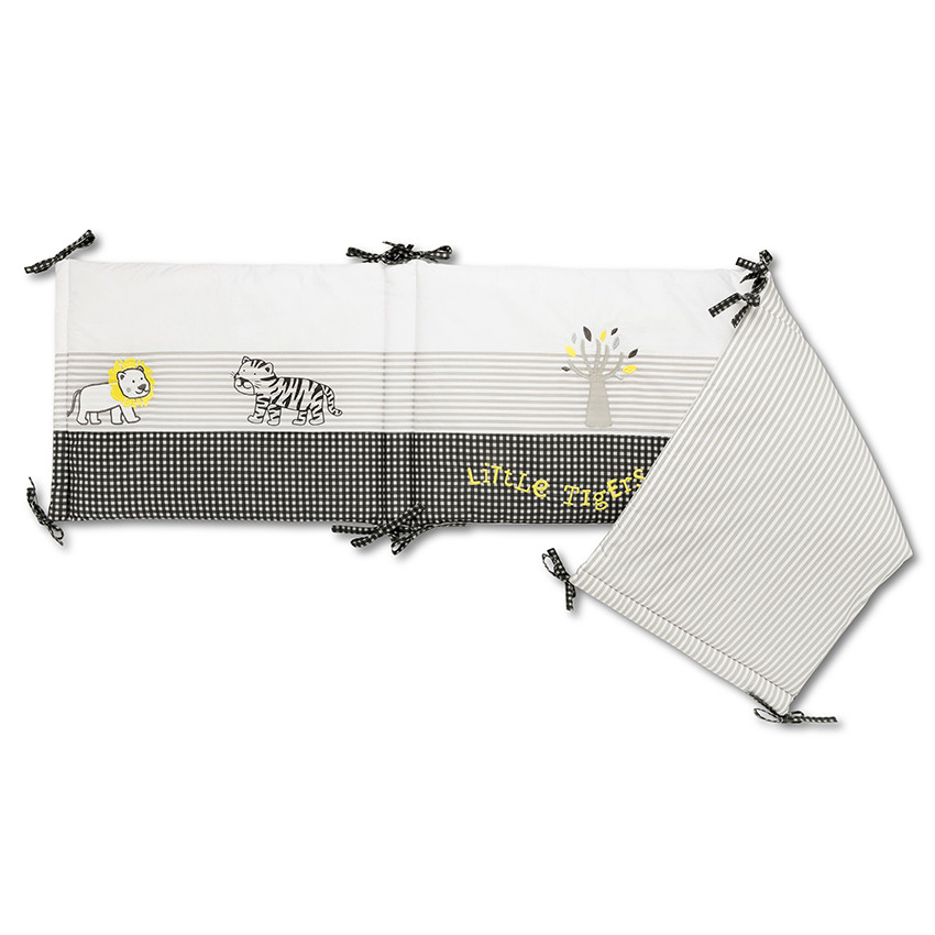 Tour de lit ouatiné avec animaux printés 