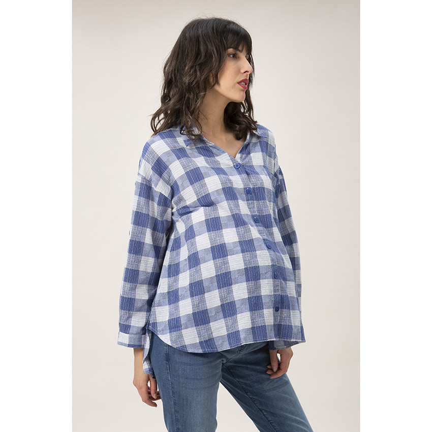 Πουκάμισο εγκυμοσύνης με μακριά μανίκια 