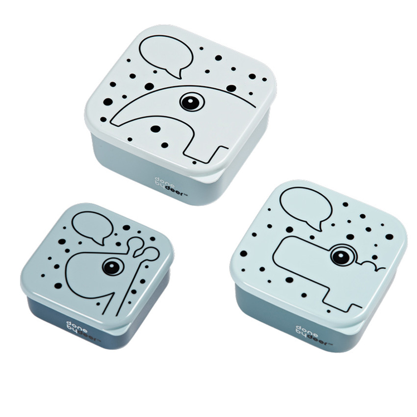Set de 3 lunchbox - Bleu 