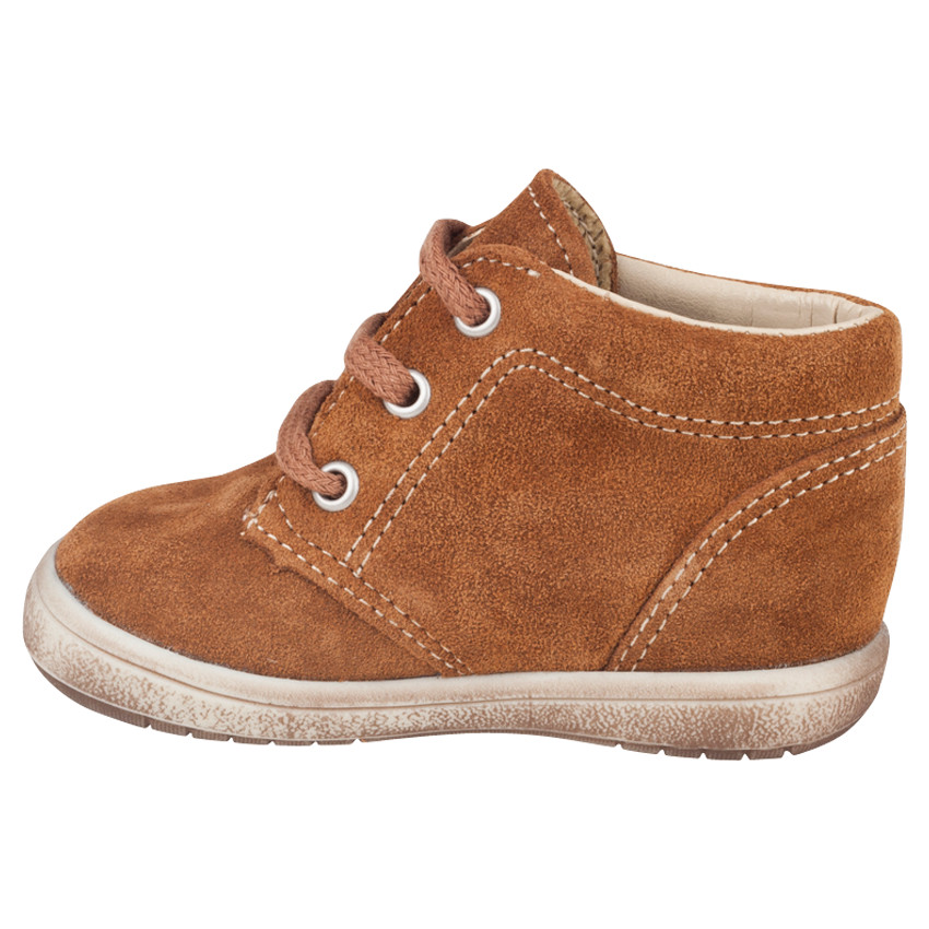 Bottillons en cuir suédé à lacets 