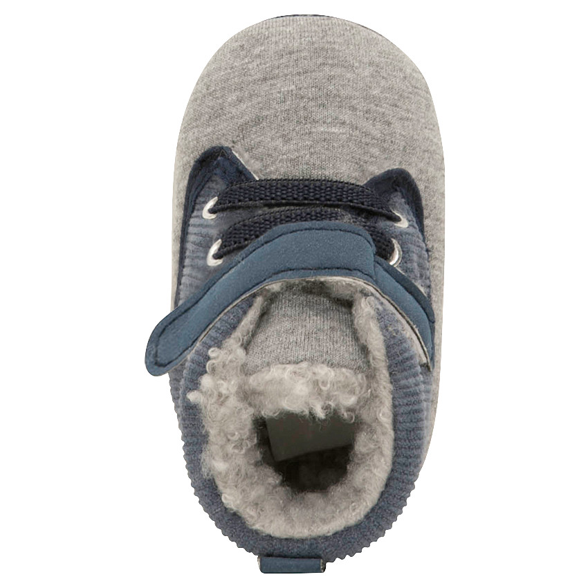 Μωρουδιακά δίχρωμα μαλακά μποτάκια με κορδόνια και αυτοκόλλητο βέλκρο 