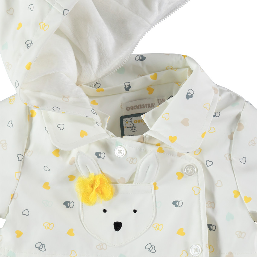 Μπουφάν εμπριμέ με επένδυση sherpa 