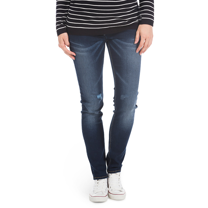 Jeans de grossesse coupe slim effet used  