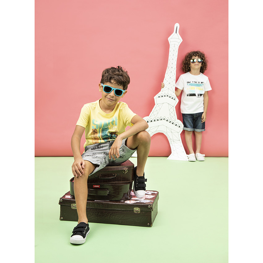 Βαμβακερό κοντομάνικο μπλουζάκι με φοίνικα 