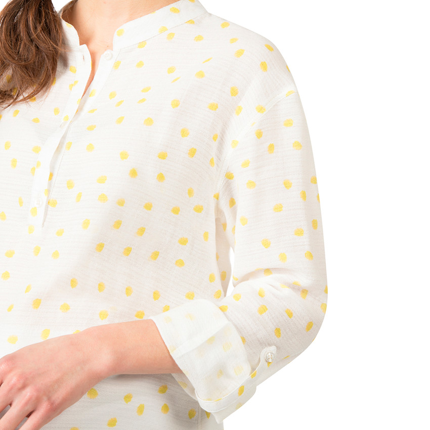 Τουνίκ εγκυμοσύνης με κίτρινο πουά μοτίβο 