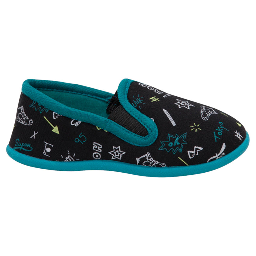 Χαμηλά παντοφλάκια με εμπριμέ μοτίβο και λάστιχο 