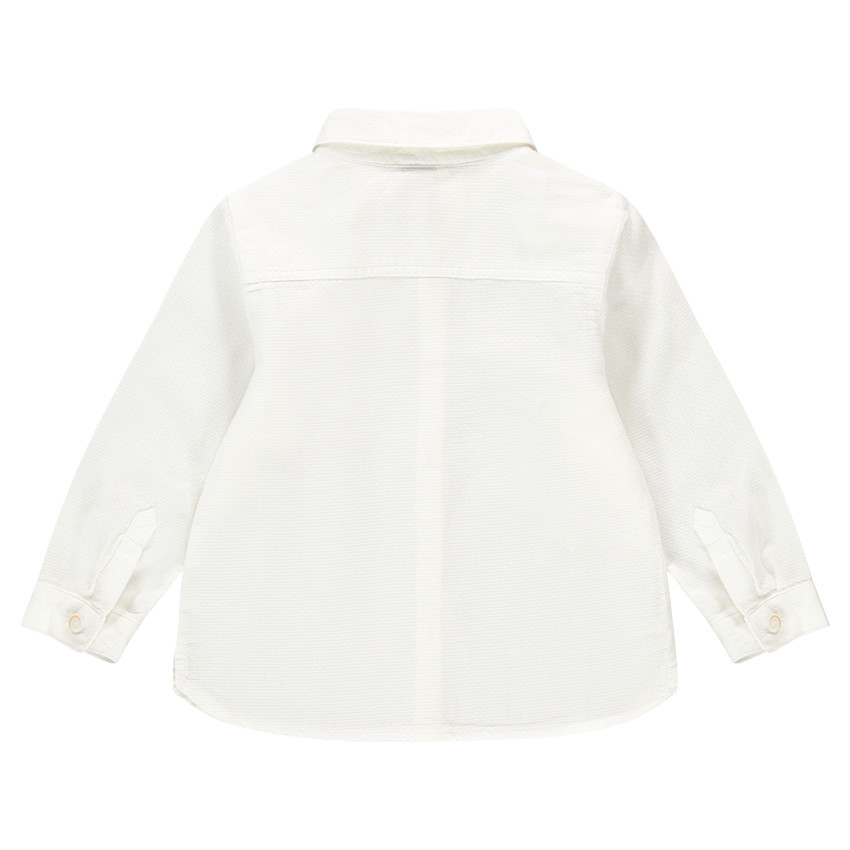 Μακρυμάνικο πουκάμισο σε βαμβακερή ύφανση με αφαιρούμενο παπιγιόν 