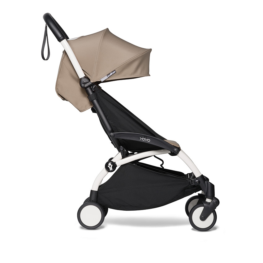 Poussette YOYO² 6+ châssis blanc - Taupe 