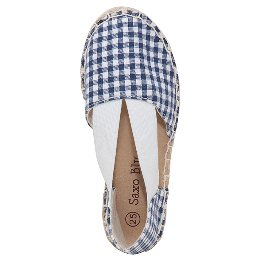 Εσπαντρίγιες αζούρ με μικρό καρό σε νούμερο 28 έως 35 