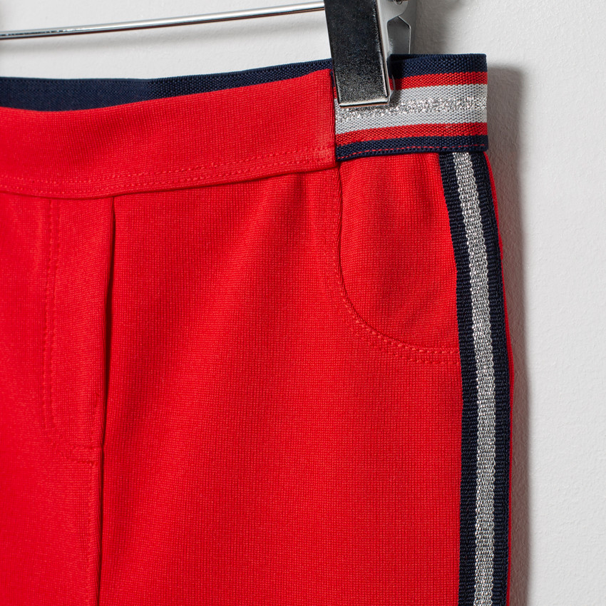 Ensemble t-shirt rayé et pantalon à bandes brillantes 