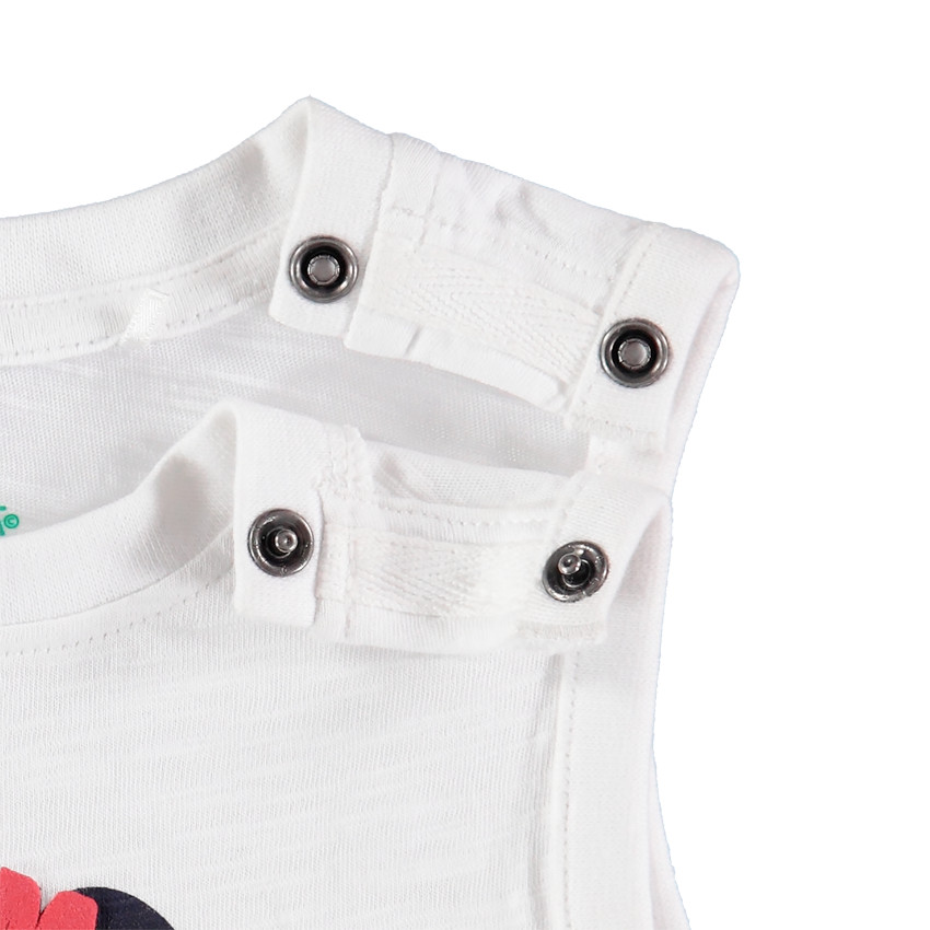 Μπλούζα από οργανικό βαμβάκι με ρίγες και εκτύπωση Mickey Disney 