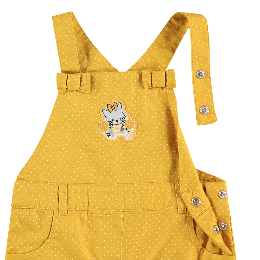 Μακριά βαμβακερή σαλοπέτα με πουά και απλικέ γάτα 