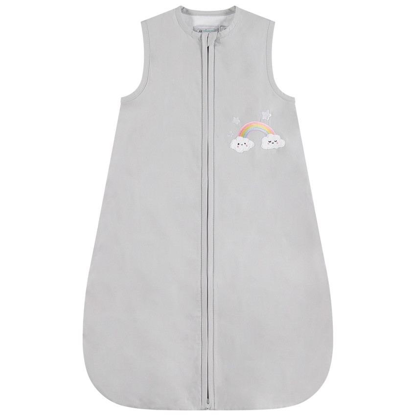 Αμάνικος μονόχρωμος υπνόσακος με κεντημένο ουράνιο τόξο 