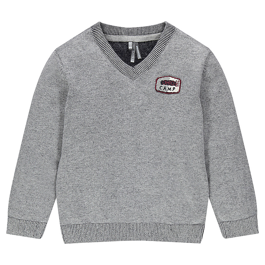 Παιδικά - Πλεκτό πουλόβερ με απλικέ σήμα 