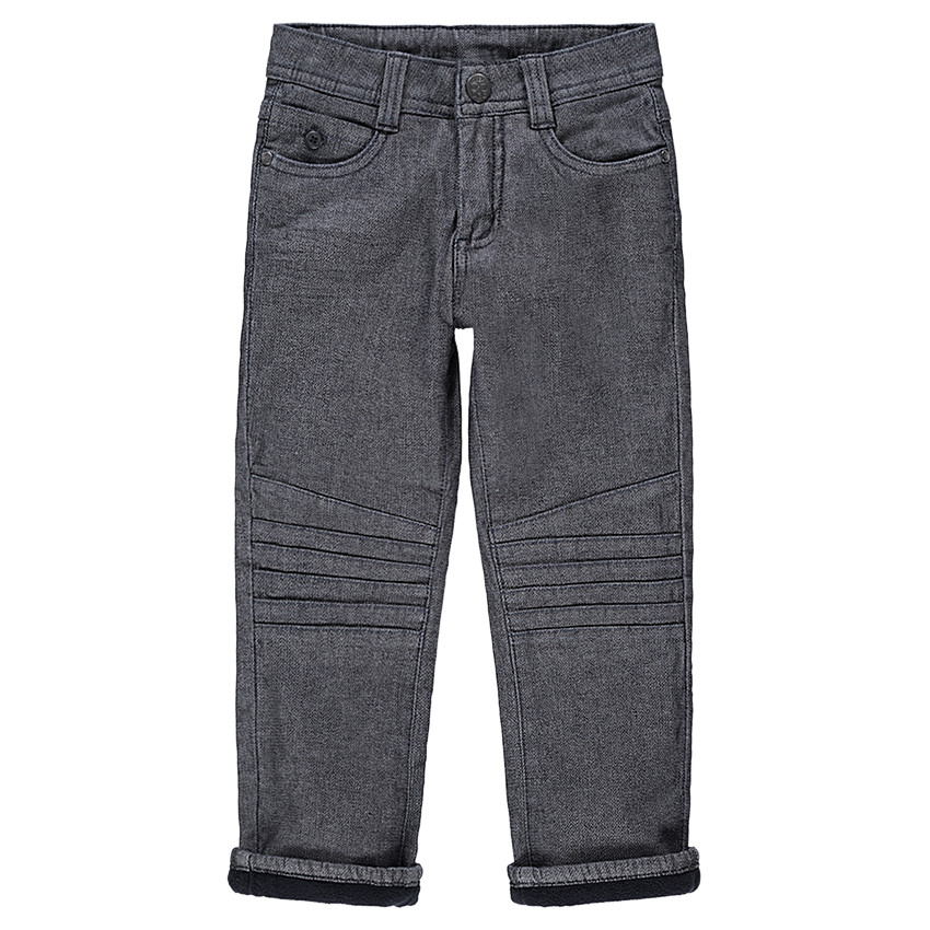 Μελανζέ παντελόνι με φλις επένδυση και εξώγαζα στα μπατζάκια 