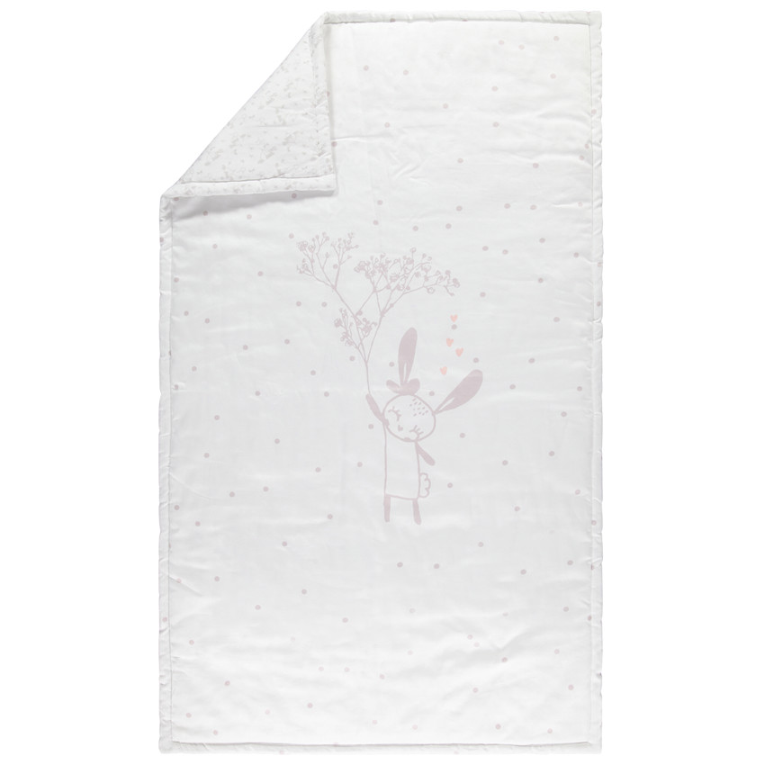 Édredon en popeline de coton print lapin 