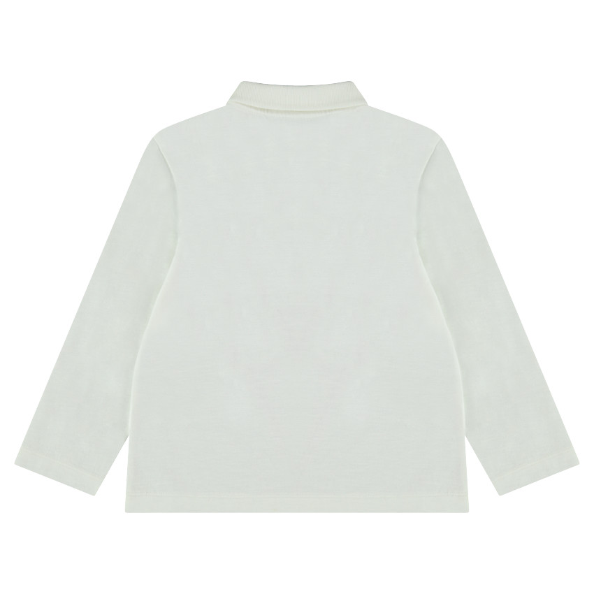 Παιδικά - Μακρυμάνικο πόλο από ζέρσεϊ slub ύφασμα με τυπωμένο λογότυπο 