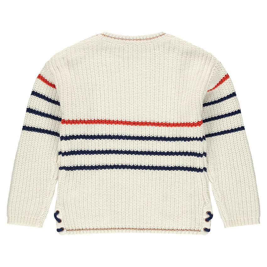 Πλεκτό μαρινιέρα με τσέπες και δέσιμο 