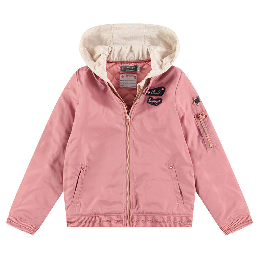 Παιδικά - Τζάκετ 2 σε 1 με τσέπη με φερμουάρ και απλικέ σήματα 