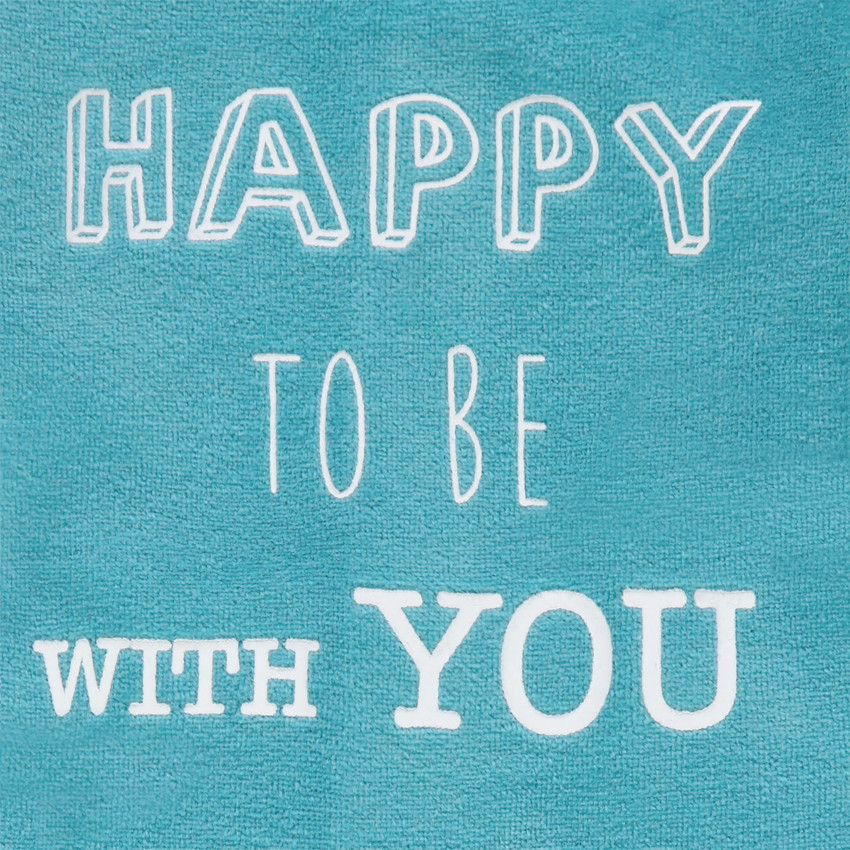 Φορμάκι βελουτέ μπλέ με τυπωμένο μήνυμα  