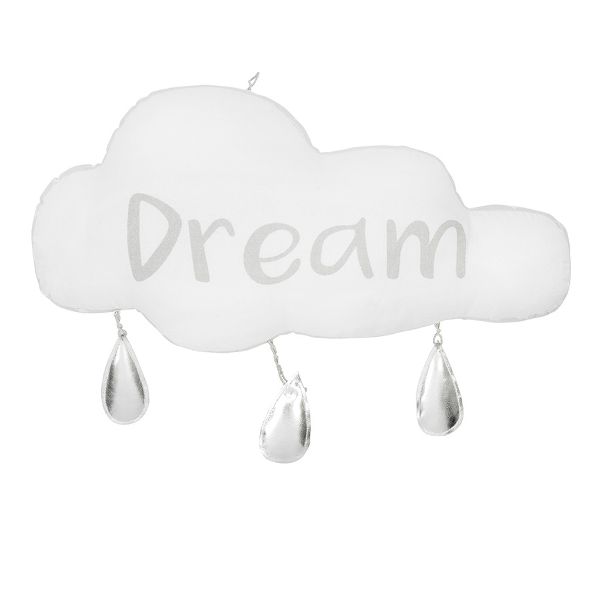 Κρεμαστό διακοσμητικό σε σχήμα σύννεφου με σταγόνες βροχής και μήνυμα 