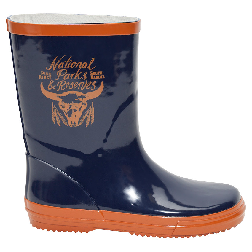 Μονόχρωμες γαλότσες με τυπωμένο βούβαλο 