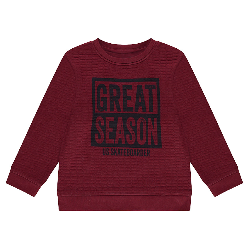 Φούτερ από φαντεζί φανέλα με τυπωμένο κείμενο 