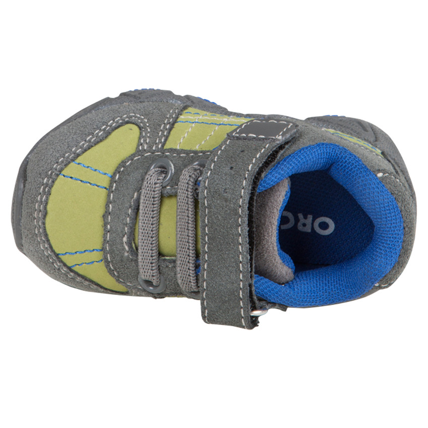 Αθλητικά παπούτσια από σουέτ δέρμα με κορδόνια και αυτοκόλλητο βέλκρο 